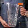 1580ml 53.4oz Heat Resistant Vintage Machine Blown Milk Water Glass Pitcher