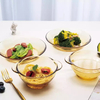 Round Decoration Dinner Microwave Borosilicate Clear Fruit Glass Plate