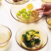 Round Decoration Dinner Microwave Borosilicate Clear Fruit Glass Plate