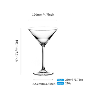 7.78oz 230ml Small Elegant Long Stem Crystal Cup Wine Glass