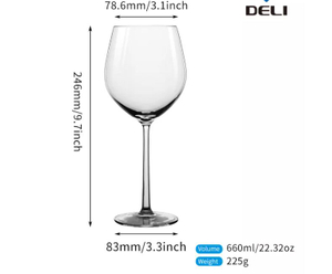 Wholesaler High Quality Chardonnay Crystal Vintage Clear Unique Goblet for Bar