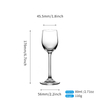 2.71oz 80ml Elegant Tableware Style Red Wine Glass Goblet