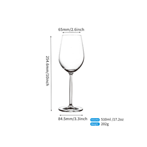 510ml 17.25oz Customized Crystal Wine Pressed Water Goblet Glasses